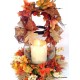 Fall Lantern Centerpiece Floral Arrangement W Flameless Candle Thanksgiving