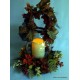 Fall Lantern Centerpiece Floral Arrangement W Flameless Candle Thanksgiving