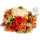 Fall White Pumpkin Floral Arrangement, Fall Dining Centerpiece, Burlap