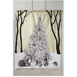 Anthropologie “Winter’s Glow” Tapestry Wall Hanging Christmas Holiday SOLD OUT!