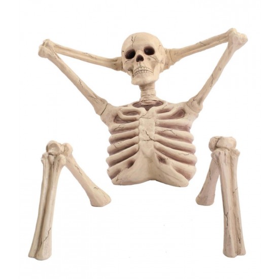 Halloween Indoor Outdoor Decorations Scary Lounging Yard Skeleton House Prop NIB