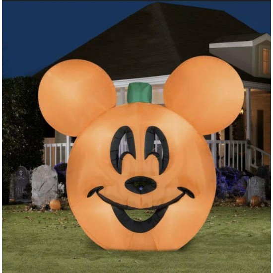 Gemmy Disney 9.5 FT Halloween Mickey Mouse Jack O Lantern Pumpkin Inflatable