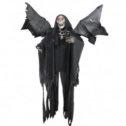 Lighted Halloween Skeletal Reaper Outdoor Yard Holiday Decoration Hanging Prop