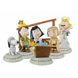 Hallmark Peanuts Gang Charlie Brown Snoopy Retired Nativity Full Set 11 Piece