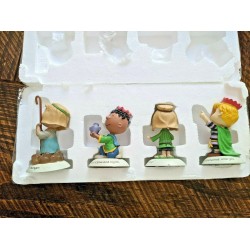 Hallmark Peanuts Gang Charlie Brown Snoopy Retired Nativity Full Set 11 Piece