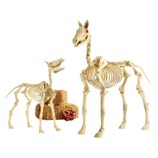 6 ft Halloween Standing Skeleton Horse