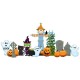 FRIENDLY HALLOWEEN THEME 14pc Plastic OUTDOOR YARD DECOR Standee Standup Set