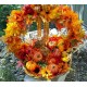 Fall Autumn Thanksgiving Turkey Pumpkins Vegetables Basket Centerpiece Decor NEW