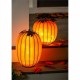 Glass Pumpkin 2 Piece Lighted Halloween Outdoor Porch Doorstep Display Set