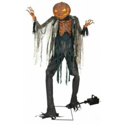 Morris Costumes Halloween Scorched Scarecrow with Fog Machine 7 ft.