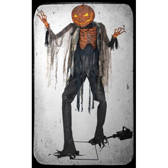 Morris Costumes Halloween Scorched Scarecrow with Fog Machine 7 ft.