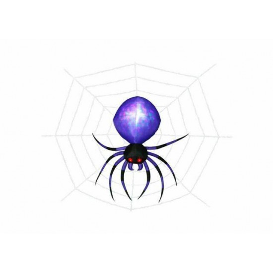 Hyde and Eek Boutique Halloween 2' LED Spider on Web Airblown