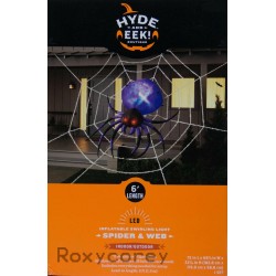 Hyde and Eek Boutique Halloween 2' LED Spider on Web Airblown