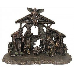 Holy Family Christmas Nativity Scene Bronze 11-Piece Set