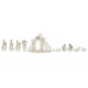 Filigree Ivory Lace Resin Dolomite Nativity and Creche Stable 12 Piece Set