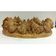 FRONTGATE CIRCLE OF TURKEYS TABLE CENTERPIECE THANKSGIVING CANDLE PLATTER