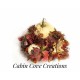 Creamy White Pumpkin Floral Arrangement Rustic Round Autumn Centerpiece