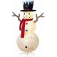 Gerson Lighted Glittering Outdoor Snowman with Hat