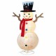 Gerson Lighted Glittering Outdoor Snowman with Hat