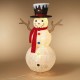 Gerson Lighted Glittering Outdoor Snowman with Hat