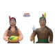 Halloween Thanksgiving American Indians Lighted Airblwon Inflatables Yard Decor