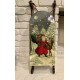 Wooden Sleigh With Santa Christmas Artist Signed Wall Hanging Decor Handmade