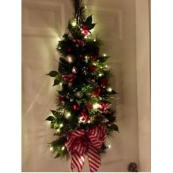 Awe-Inspiring Candy Cane Wall Tree