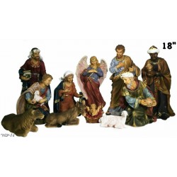 18 Inch Christmas Nativity Complete Set/11 Pieces -Nacimiento Navideno 11pcs New