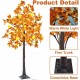 5.5FT Fall Maple Tree w/ Pumpkins LED Lights Outdoor Autumn Thanksgiving Decor