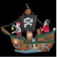 Gemmy 10 Ft. Animated Inflatable Skeleton Pirate Ship Halloween Horror Party