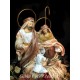 Holy Family Nativity with fabric robes, Nativity Christmas Centerpiece