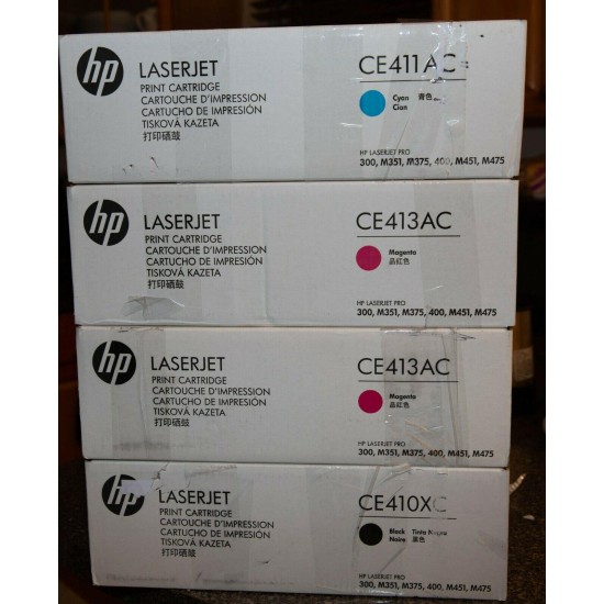 Hewlett Packard LJ Pro M351/M451 CE410XC CE411AC  CE413AC CMK Toner Set 4 TONER