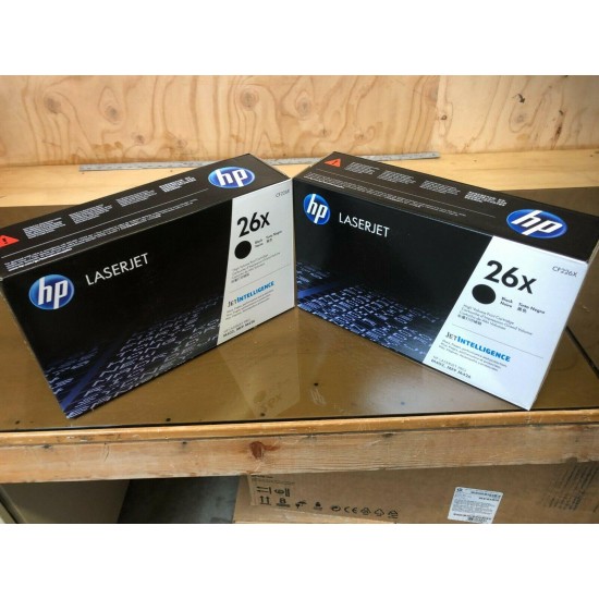 HP 26X CF226X TWO BRAND NEW AND GENUINE HP CF226X 26X SEALED RETAIL BOXES.