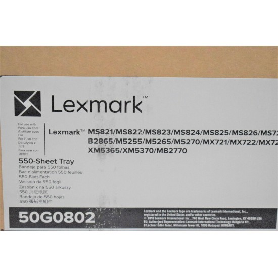 Lexmark 50G0802 MS821 MS822 MS823 MX721 MX722 550-Sheet Paper Feeder Drawer/Tray