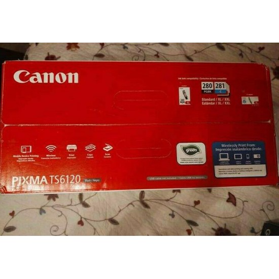 Canon PIXMA TS6120 Inkjet All-in-One Printer- Black *Brand New In Box* Free Ship