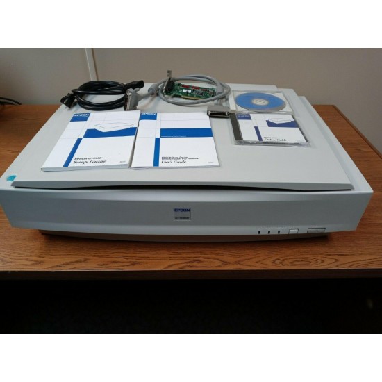 Epson GT-10000+ Plus Large Format Color Flatbed Scanner w/ SCSI Card,Cables,Docs