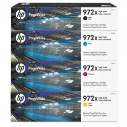 HP PageWide 972X Black, Cyan, Yellow, Magenta Ink Set of 4, EXP 2023