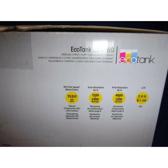 Epson ECOTANK Wireless Printer/Scanner/Copier w/ WIFI ET-4760 BRAND NEW