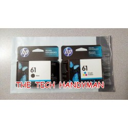 2-PACK HP GENUINE 61 Black & Tri-Color Ink (RETAIL BOX) DESKJET 3510 3511 3512