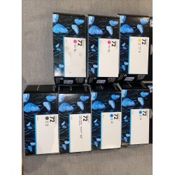 7x HP 72 Ink Cartridge C9373A C9372A C9371A C9370A Designjet T790 T1300 T2300