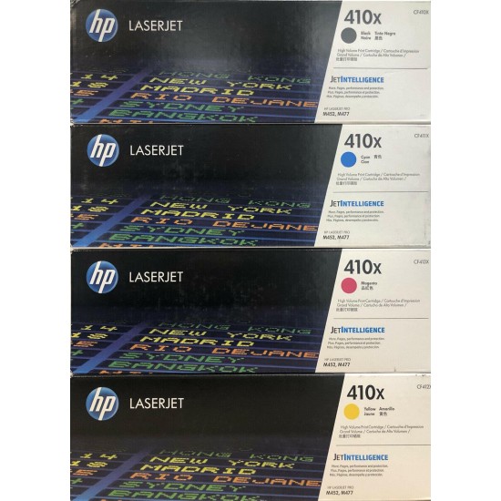 OEM Genuine HP 410X Toner MultiColor Set B/C/Y/M CF410X CF411X CF412X CF413X