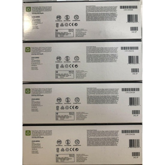 OEM Genuine HP 410X Toner MultiColor Set B/C/Y/M CF410X CF411X CF412X CF413X