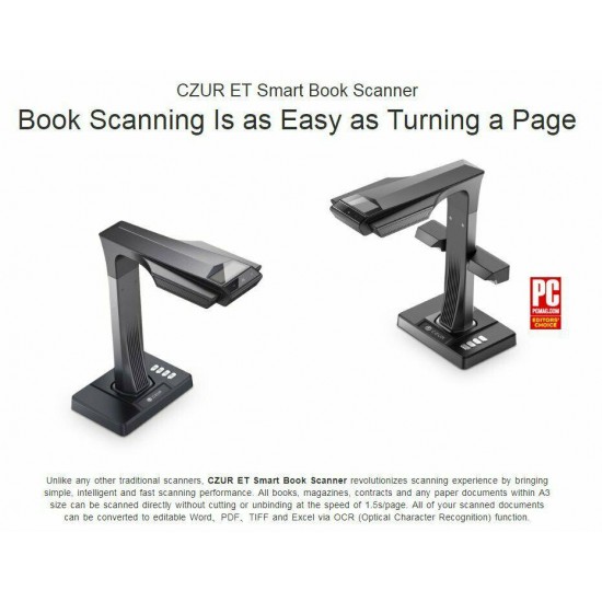 CZUR ET16 Plus Book & Document Scanner with Smart OCR for IOS