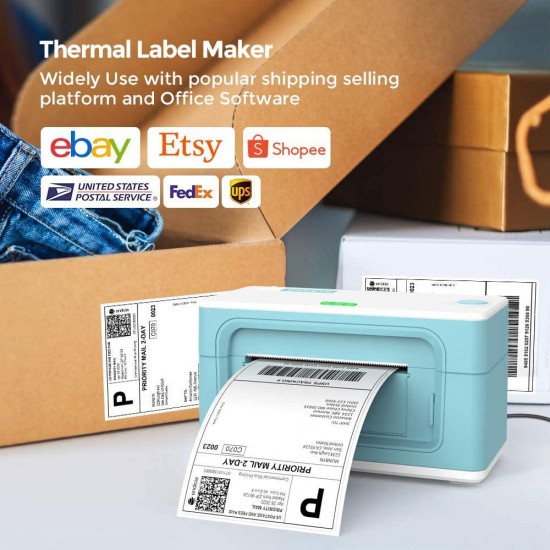 Label Printer, 150mm/s Thermal Shipping Label Printer for Shipping Packages