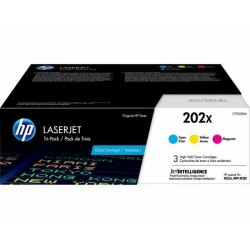 HP 202X High Yield Toner Cartridge - Cyan, Magenta, Yellow, And Black