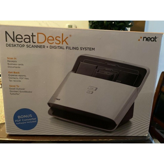 Neat Desk Pass-Through Desktop Scanner + Digital Filing System