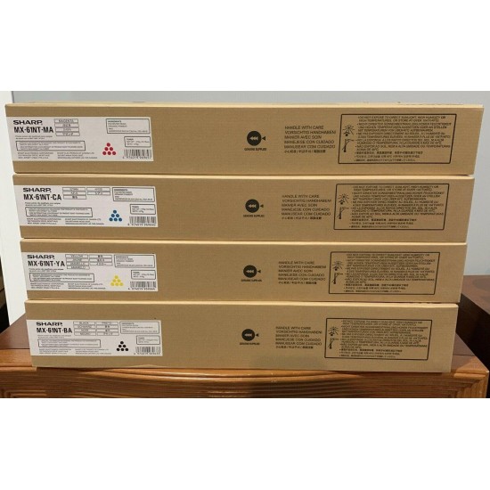 Genuine Sharp MX-61NT-BA  MX-61NT-CA  MX-61NT-YA  MX-61NT- MA Toner Set