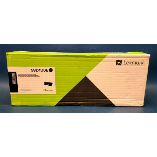 New Open Box, Sealed Bag Lexmark 58D1U0E Ultra High Yield Black Toner Cartridge.