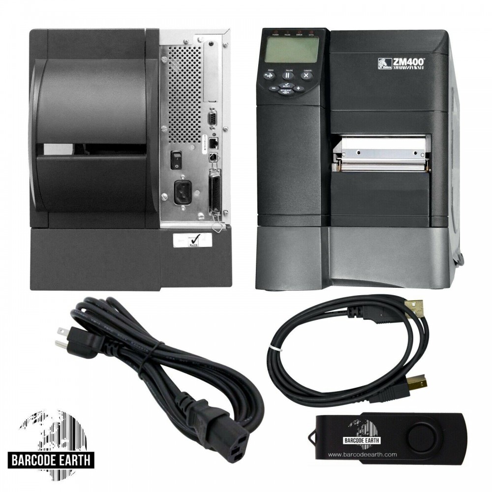 Zebra Zm400 Thermal Transfer Label Barcode Printer Zm400 2001 0100t 8532