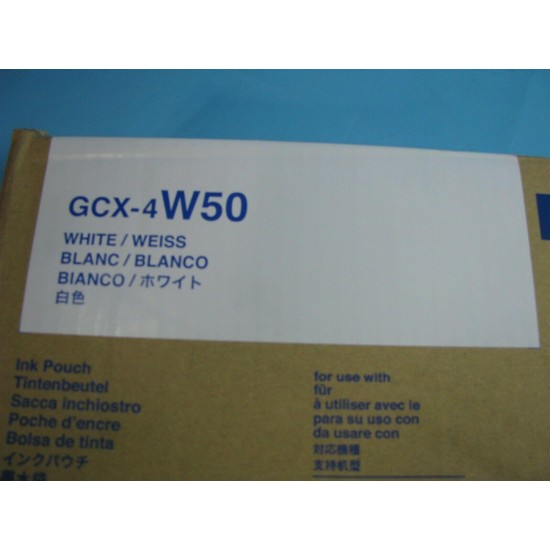 GENUINE BROTHER GCX-4W50 WHITE INK. 2 -INK PACKS